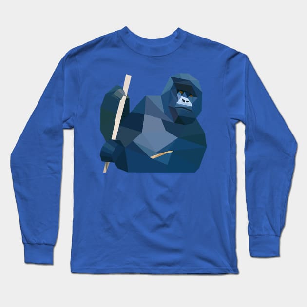 Poly gorilla Long Sleeve T-Shirt by obmik